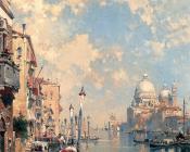 The Grand Canal Venice - 弗朗兹·理查德·翁特贝格尔